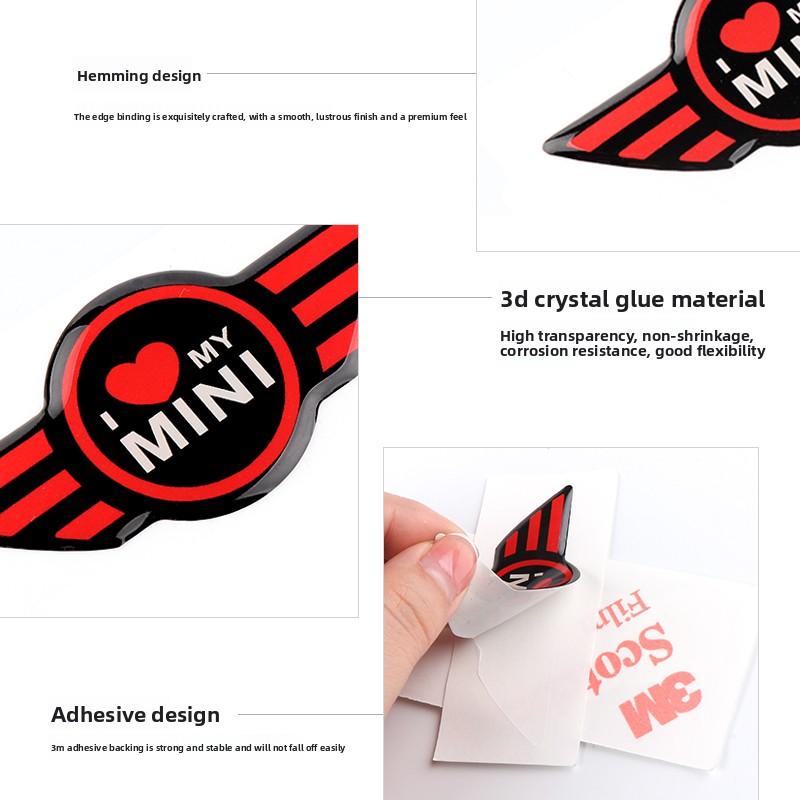Adatto per BMW mini mini cooper adesivo volante adesivo LOGO personalizzato copri graffi decorazione adesiva qclyn77