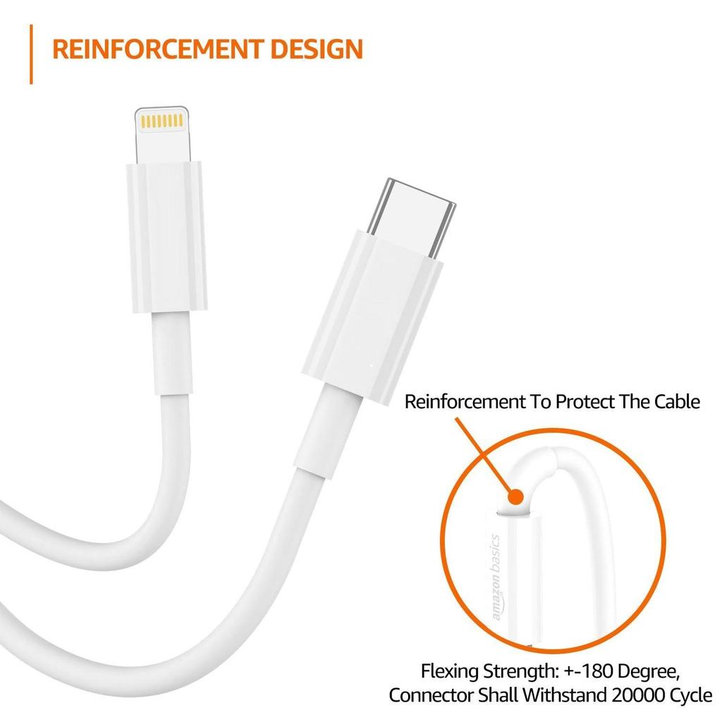 TPE Type-C to Lightning Cable | 30W Fast Charging, 480Mbps Data Transfer Speed | Compatible With iPhone, iPad Air, Pro, Mini, iPad | 1 meter (White)