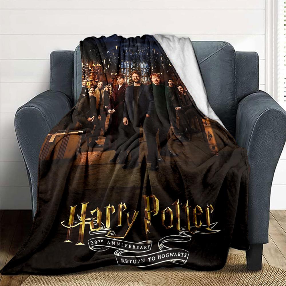 1pc Harry Potter 20th Anniversary Flannel Blanket - Soft Warm Throw for Home, Office, TravelL1363