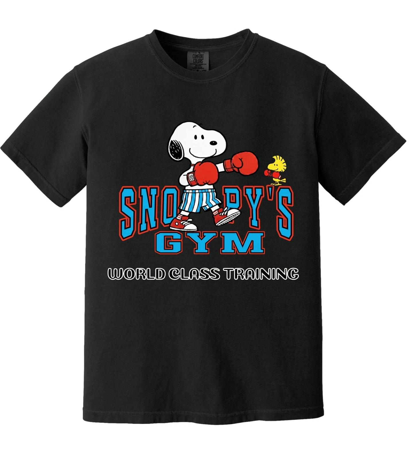 

Snoopy s Gym T-Shirt Peanuts Casual Tee Multiple Colors and Sizes 130
