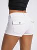 European & American Style Women's High-Waisted White Denim Shorts - Sweet Girl Style