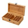 24Slots Wooden Oil Storage Display Box Container Organizer Holder