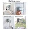 Wall Mounted Clothes Towel Hanger Folding 4 Hooks Home Storage Hanging Rack for Bathroom Dormitory