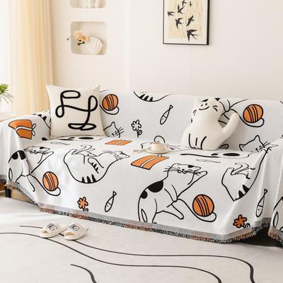 Chenille Sofa Cover Cloth Cute Cartoon Four Seasons Universal Living Room Sofa Cushion Blanket Full Cover Towel Cover All Inclusive