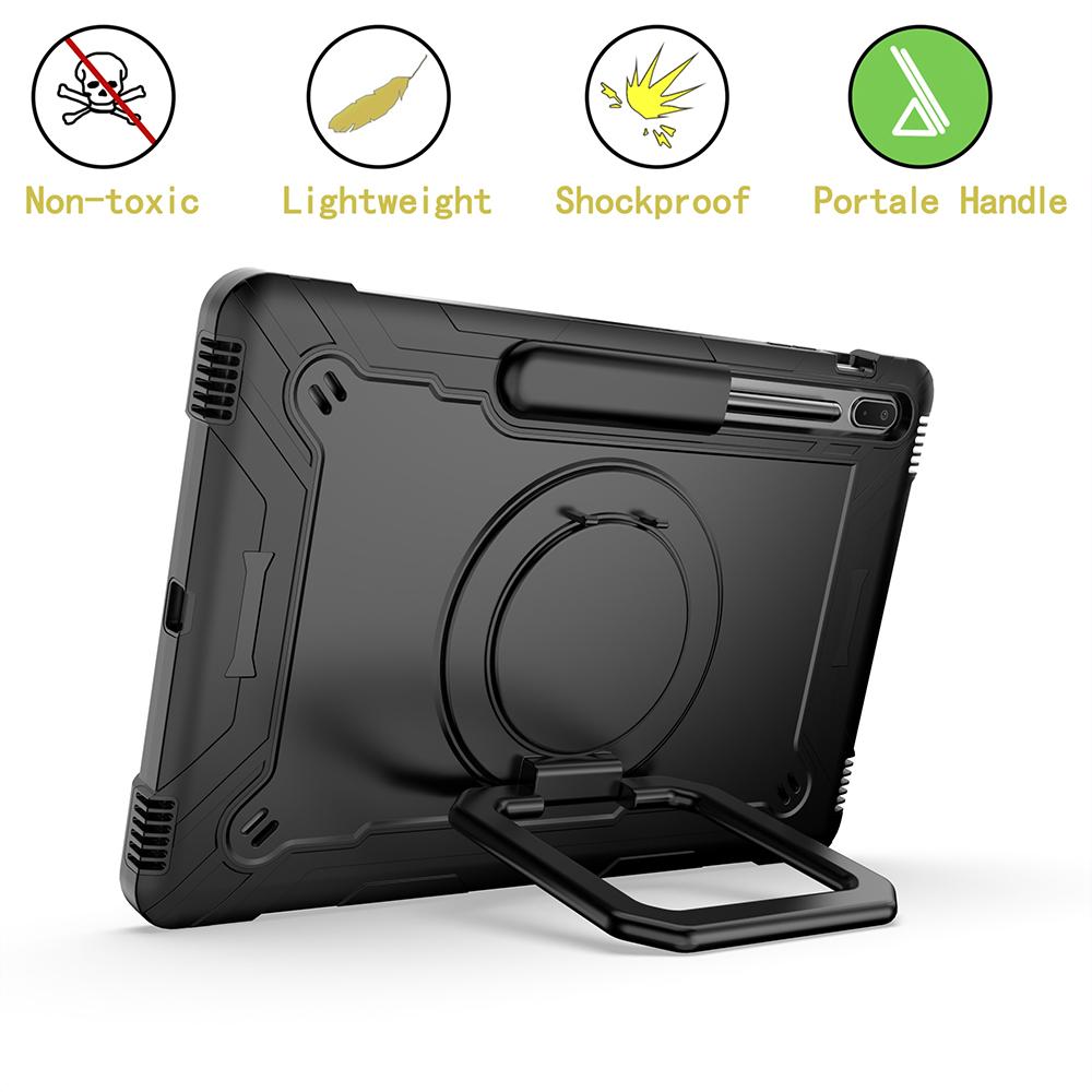 Case for Samsung Tab S7FE S7Plus 12.4' S8Plus S9Plus Swivel Bracket Handle with Shoulder Strap Case for Tab S9 S7 S8 11' Funda