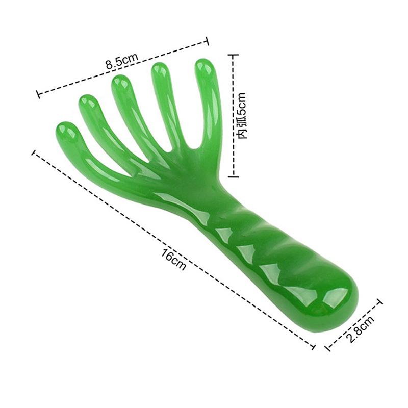 

1 шт. Массажер для головы Ручной Массажер для кожи головы для волос Гуа Ша Инструмент для массажа пятью когтями Расческа Портативный Ручной Смола Инструмент для релаксации для подарков зелёный