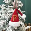 Mini Letter Christmas Hat Christmas Tree Pendant Decorations Hanging Ornament Cute Plush Velet Santa's Hat Christmas Home Decor
