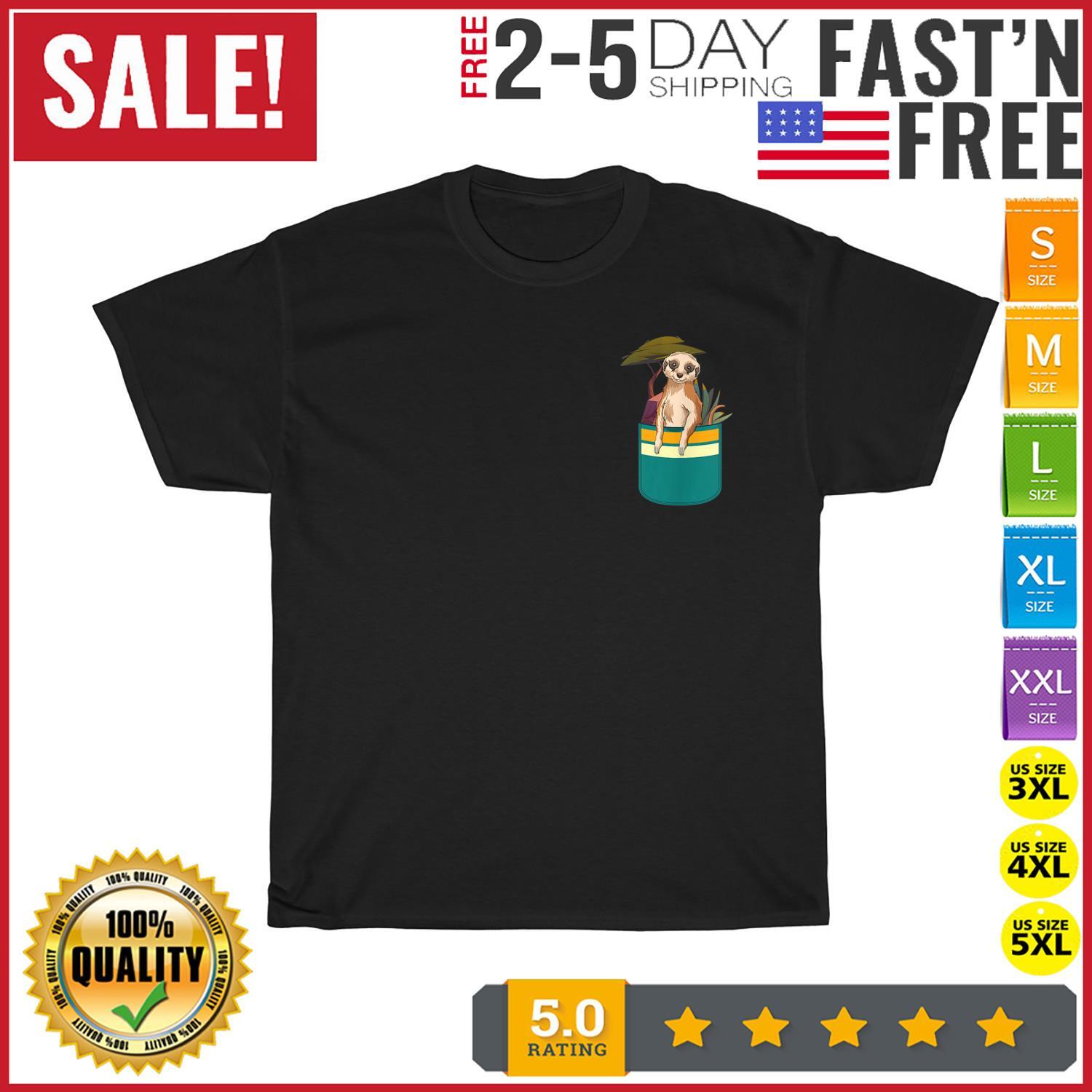 Pocket Zoo Animal Lover Africa Safari Meerkat Vintage T Shirt Mens Womens Tees Top Men Women Fashion S