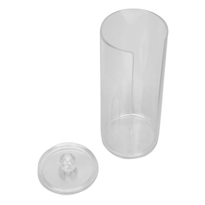 Wattestäbchen Spender Behälter Transparent Wattestäbchen Organizer Make-up Wattepads Rund Halter