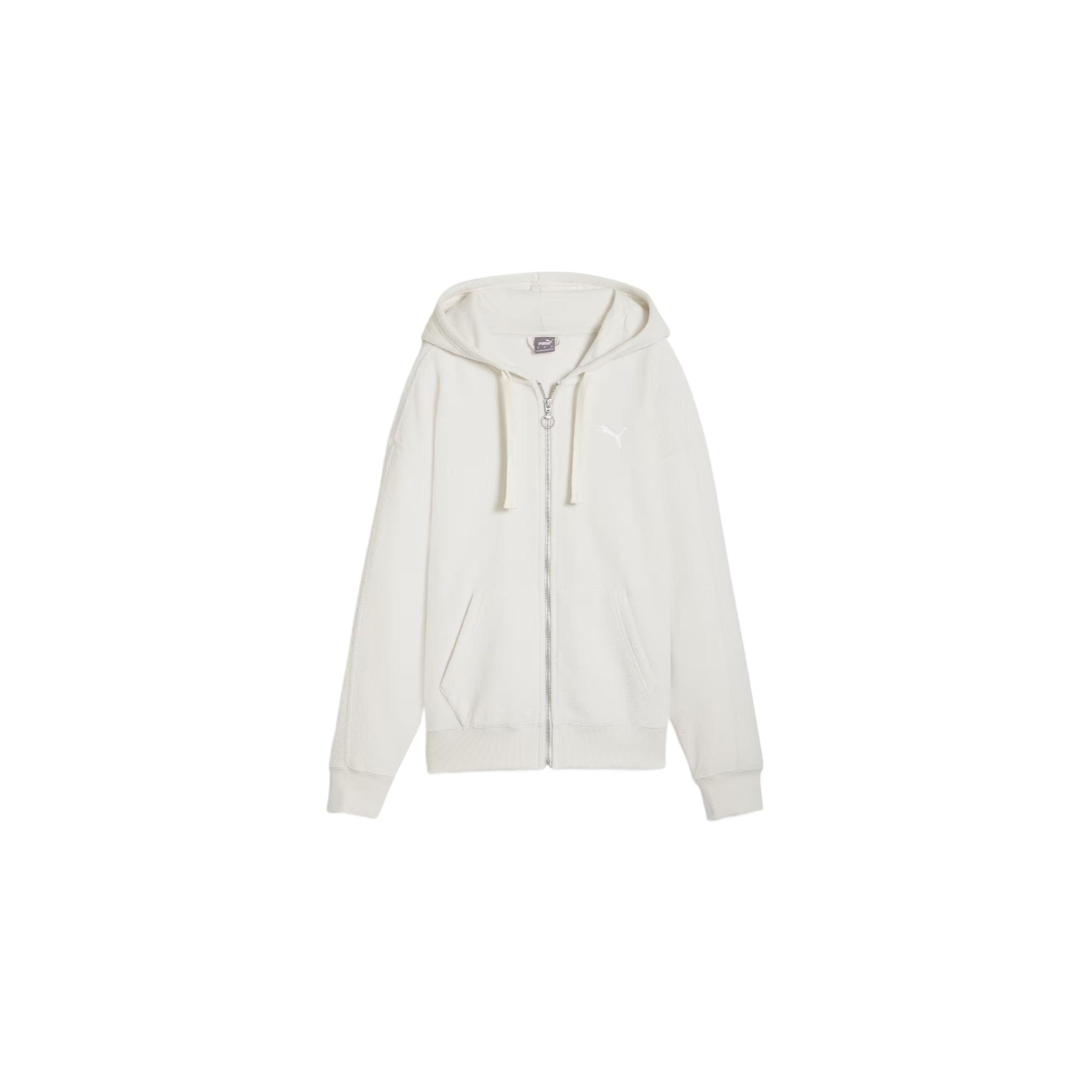 

Puma Solid Color Full Zip Hooded Long Sleeve Sweatshirt Women tops Gray 681636-05 M