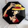 1 PC Automatic Folding Umbrella - One Piece Monkey D Luffy Pattern Portable Foldable Design With 8 Ribs Christmas Birthday Gifts