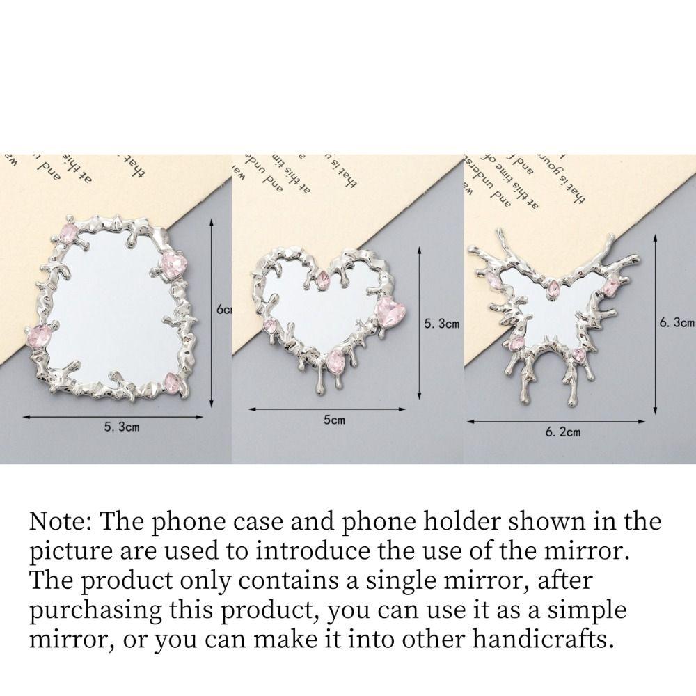 Sweet Mini Y2K Mirror Butterfly Portable Mirror Makeup Tool Irregular Mirror  Craft Decor