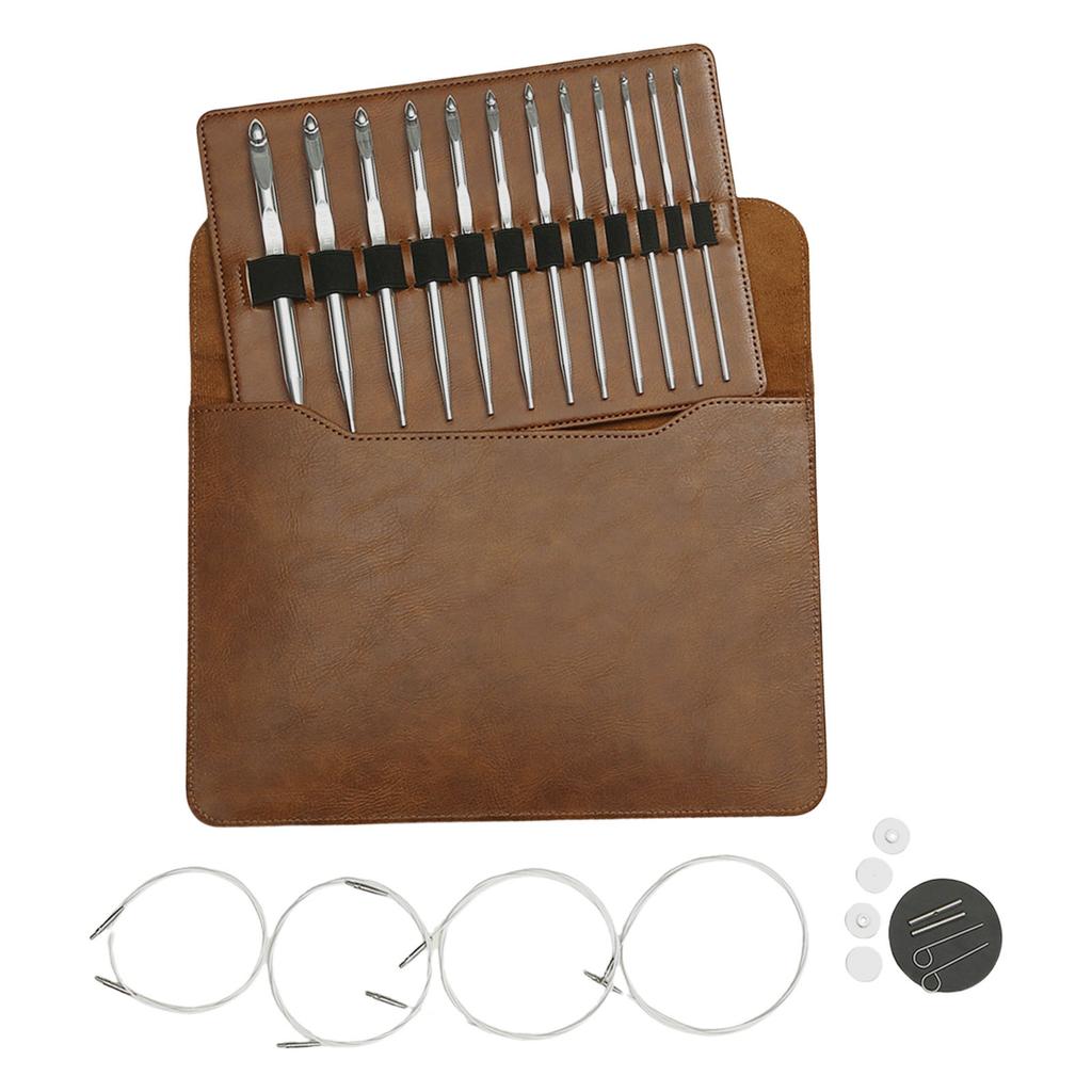 Interchangeable Circular Knitting Needle 3.0-10.0mm Carpet Crochet Hook Set Tunisian Crochet Hook Set Weaving Tools