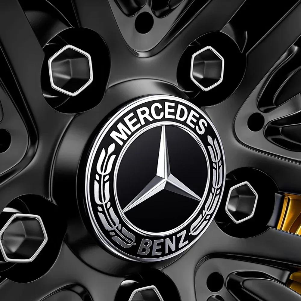 Samolepka na auto Pro Mercedes Benz 4ks 60/63/68MM Krytka středu kola auta Kryt náboje kola Příslušenství Pro MERCEDES BENZ AMG W108 W124 W12