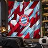 Nástěnná tapiserie s potiskem Bayern Mnichov, látka do obývacího pokoje, ložnice, domácí dekorace