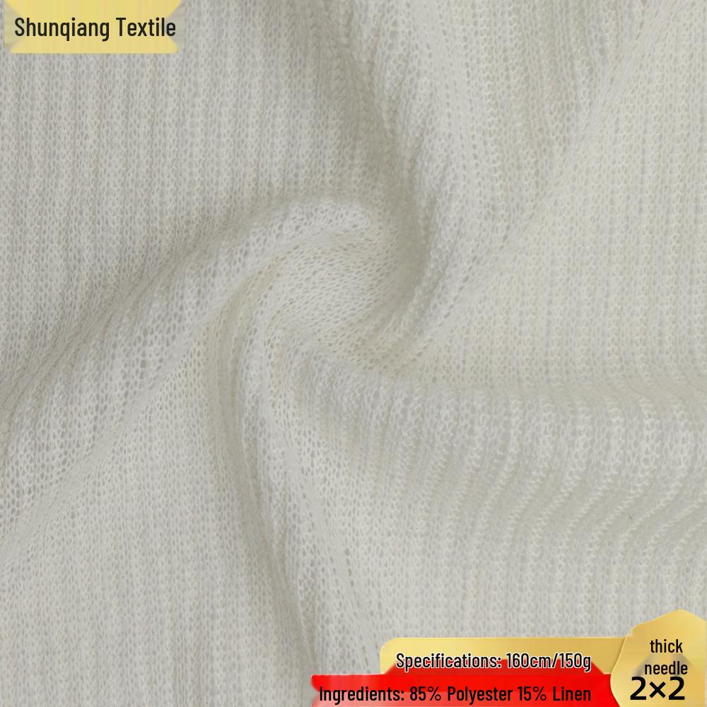 

Chunky Knit Linen Wool Ribbed Fabric for Spring/Summer Cover-Up Sample Cutting Price (20 CNY/m)