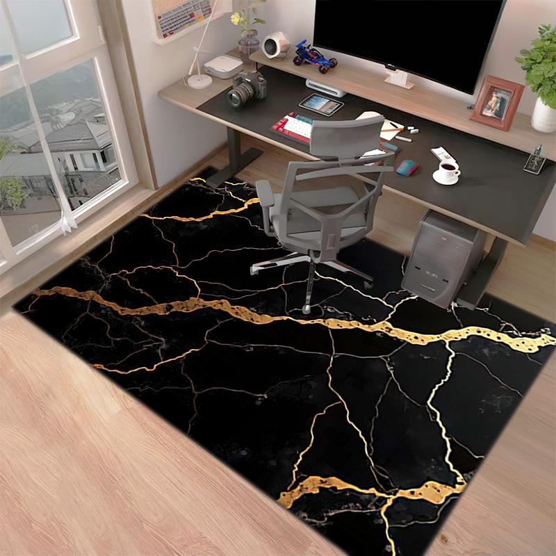 1PC Marble texture printed Carpet Rug for Living Room Bedroom Home Sofa Decoration,Non-slip Floor Mat Floor mat