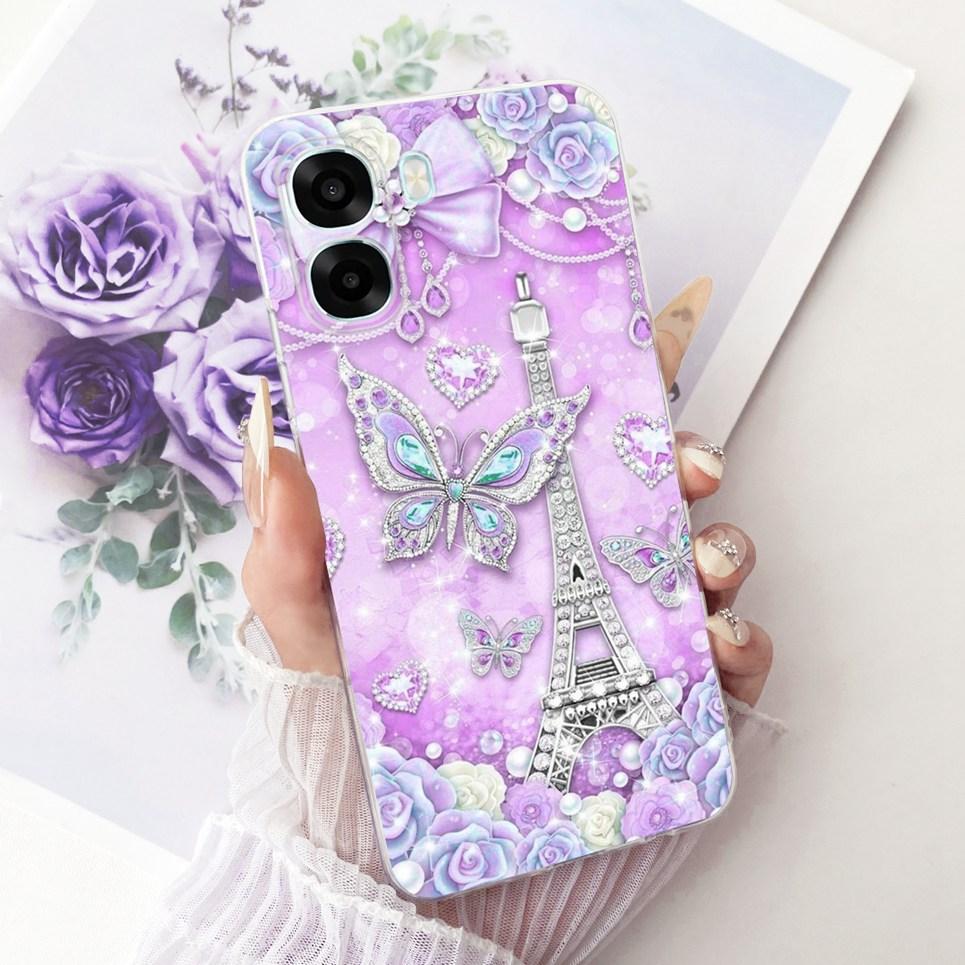 Carcasă Pentru Oppo A6X 4G 5G A6T Pro OppoA6 India Capac Spate Fluture Colorat Luxos Fete Modă Carcasă Telefon Transparent Moale TPU