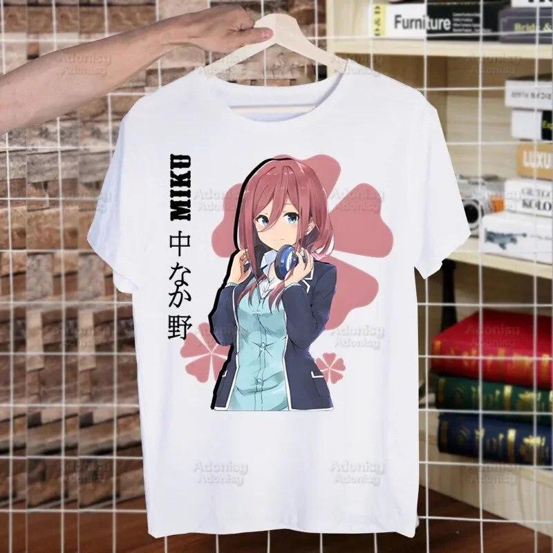 

Женская футболка Quintessential Quintuplets Nakano унисекс, топы с круглым вырезом, мягкая футболка Unisexga в стиле аниме, футболка, одежда, футболка 4XL