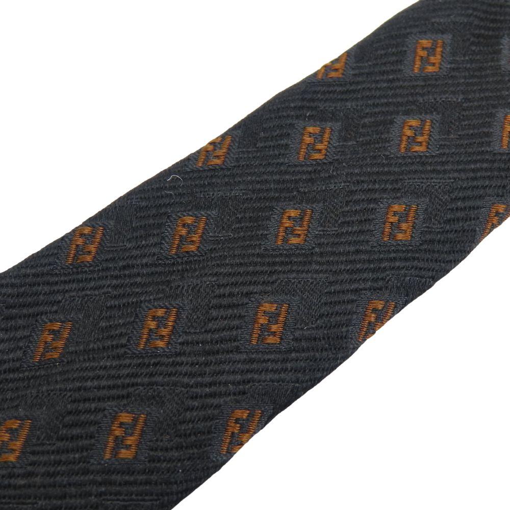 Used FENDI Tie Silk Black Brown