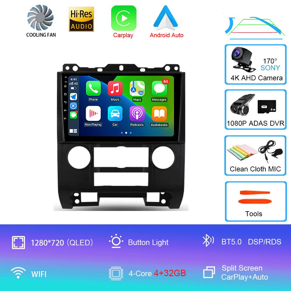 Car Radio Android14 For Ford Escape 2007 2008 2009 2010 2011 2012 Navigation GPS Multimedia Video Player Stereo wireless Carplay