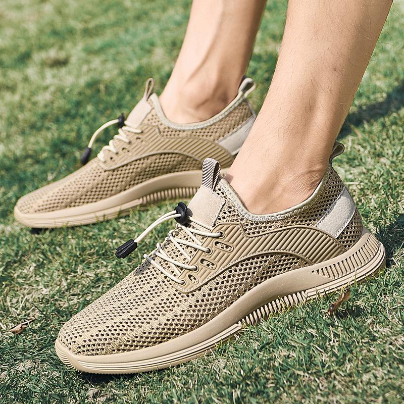 Fashion Spring Autumn Hot Selling Breathable Mesh Casual Shoes Massage Sole Men's Outdoor Hiking Shoes Men's Commuting Sports Shoes