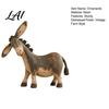 Distressed Wood Texture Figurine Rustic Donkey Figurine Vintage Farm Style Animal Statue Whimsical Tilted Unique Gifts for Friends Head Ornament