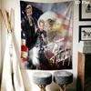 Johnny Hallyday Best Live Performances Tapestry Wallmounted Fashion Print Home Decor Background Wall Hanging Cloth Christmas Gift