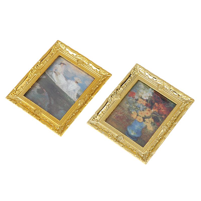 1:12 Dollhouse Miniature Oil Painting Decoration Dollhouse Accessories Painting