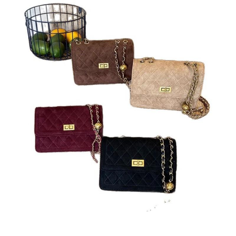 Mini Square Shoulder Bag Women PU Leather Crossbody With Chain Strap Chic Small Handbag Daily Use