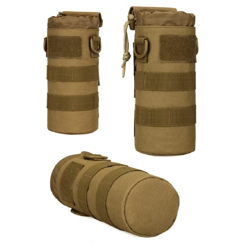 PHOENIX IKKI Foldable Portable Water Bottle Pouch, Fits 300ml-650ml Bottles, Molle Compatible, Tactical, Military, Outdoor, Water Bottle Holder, Handy