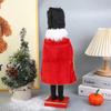 Weihnachts-Nussknacker-Ornamente Holzsoldaten-Puppe mit Umhang Ornament für Zuhause Küche Bücherregal Partydekoration