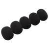 GONKISS Microphone Sponge Windscreen for Lavalier Microphones and Broadcasting (Set of 5, Black)