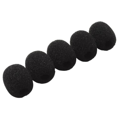 GONKISS Microphone Sponge Windscreen for Lavalier Microphones and Broadcasting (Set of 5, Black)