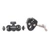 Heavy Duty Metal Double Ball Head Arm Clamp With 1/4 And 3/8 Thread For DSLR Camera Bike Handlebar