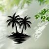 Tropical Beach Metal Wall Art Palm Tree Silhouette Iron Decor Coastal Living Room Bedroom Housewarming Gift