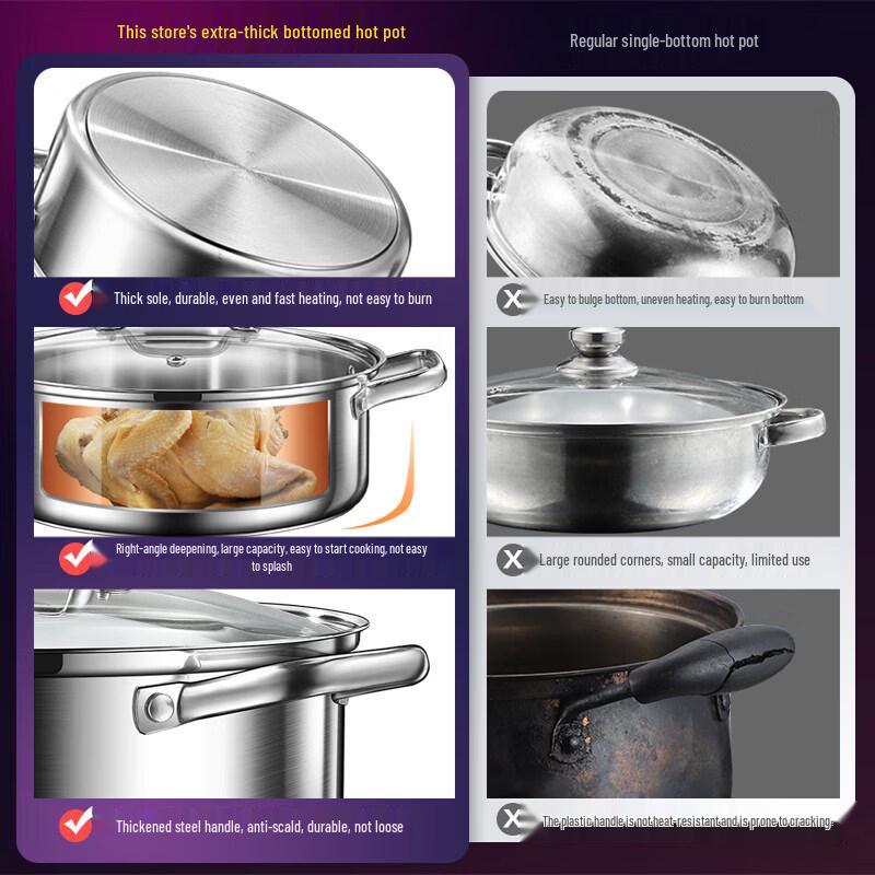 304 Stainless Steel Multi-Use Soup Pot