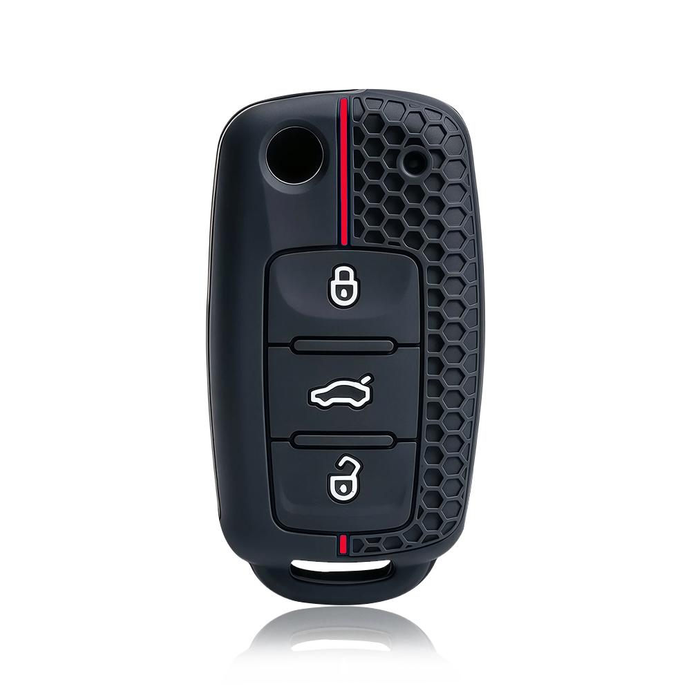 Keychain Protect For VW Passat Jetta Golf 6 7 Polo Caravelle For Skoda Octavia A5 Fabia Seat Arona Ateca Silicone Car Key Case