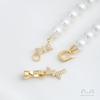 14K Gold-Filled Zircon Bow Pearl Clasp for DIY Jewelry Necklace and Bracelet Connector