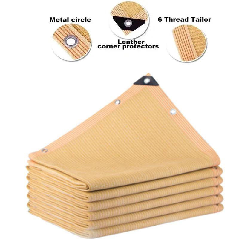 Outdoor sunshade net HDPE anti UV sunshade net 85-90% sunshade rate Car pergola Garage sunshade net beige black green