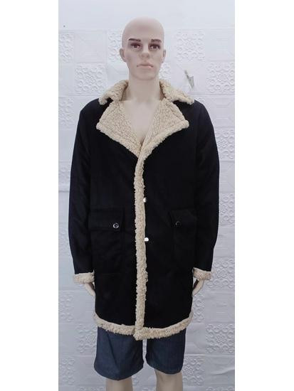 Men's European Style Faux Leather Shearling Coat - Autumn/Winter 2022
