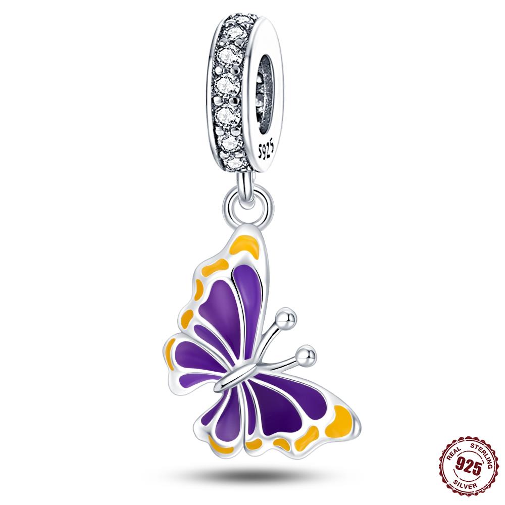 Breloque Thème Papillon Breloques Cuivre 24 Designs Pendentifs Papillon Compatible Avec Authentiques Bracelets Fins Bijoux Femme Cadeaux