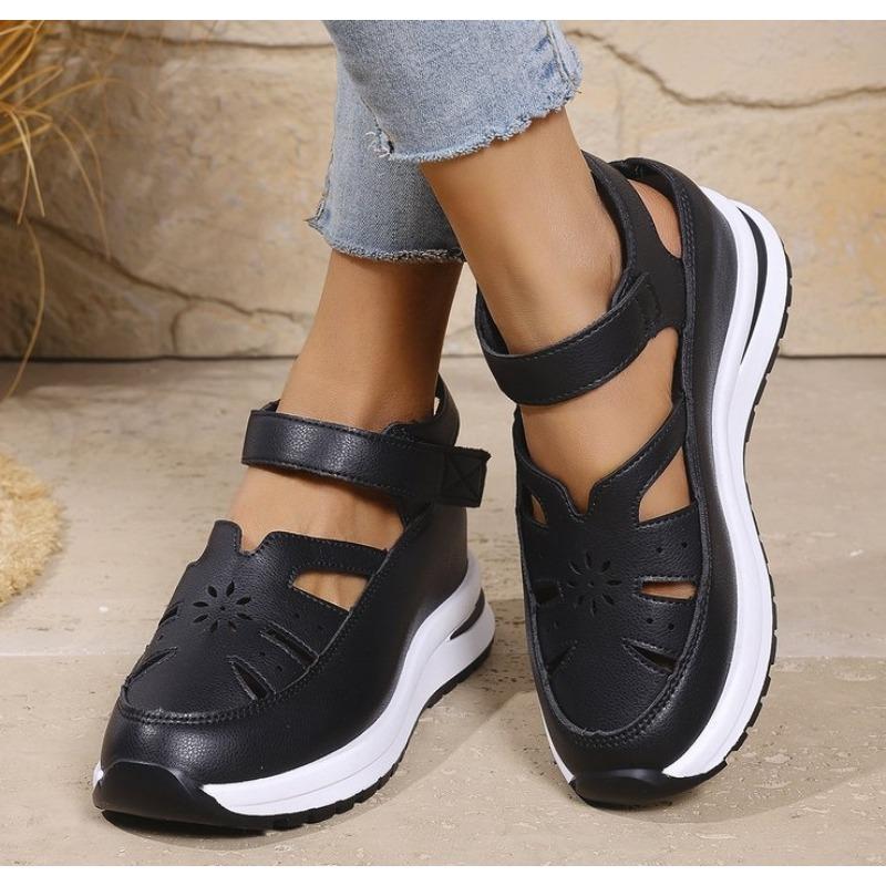 Women's Shoes 2025 Hot Sale Closed Toe Women's Sandals Rome Casual Sandals Women Hollow Platform Wedges Plus Size Shoes Female