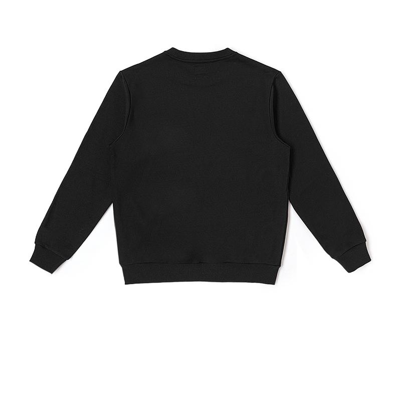 Standard Round Neck Logo Basic Casual Long Sleeve Sweatshirt Men sweatshirt Black LMT006571201764K11000