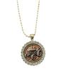 European and American New Agricultural Tractor Pattern Round Necklace Versatile Jewelry