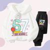 New Winter 2026 Six Seven Italian Brainrot 67 Number Girls hoodie Pants Casual Sports Set Children's Sweatshirt Hoodie suits