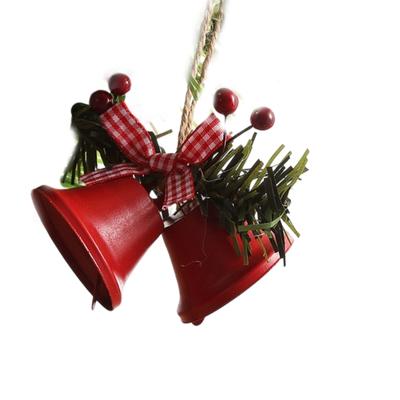 Christmas Bells Ornament Rustproof Metal Bells Hanging Decoration for Christmas Tree Door Mantel Home Party Decoration