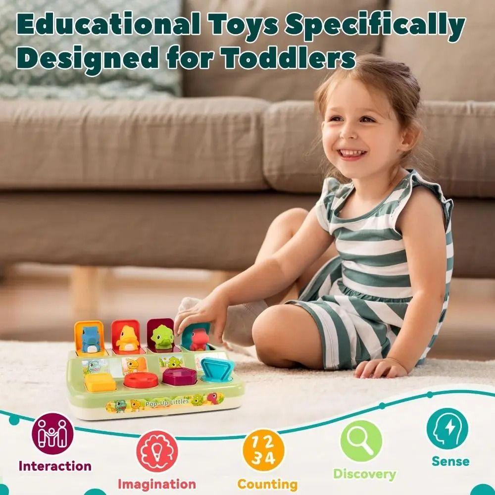 Montessori Interactive Animal Toy Box Cartoon Animals Activity Pop Up Toy  Kids Gifts