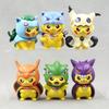 1Set Pocket Monsters Anime Figure Kawaii Pikachu In Disguise Action Figures PVC Adult Collection Model Dolls Toy Gift