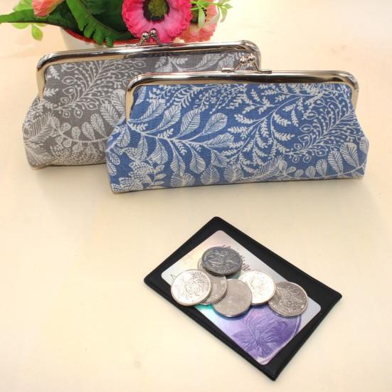 Coin Purse with Kiss-lock Closure